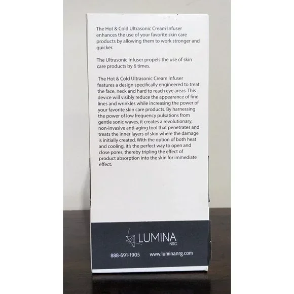 Lumina NRG Hot & Cold Ultrasonic Cream Infuser for Face and Eye Device